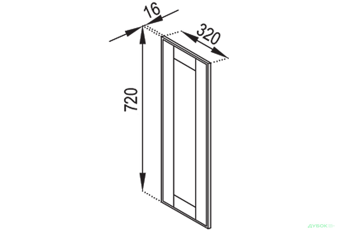 В панель (h-720) ДСП Домініка Світ Меблів - Зображення 2 Зображення 2 - В панель (h-720) ДСП Домініка Світ Меблів