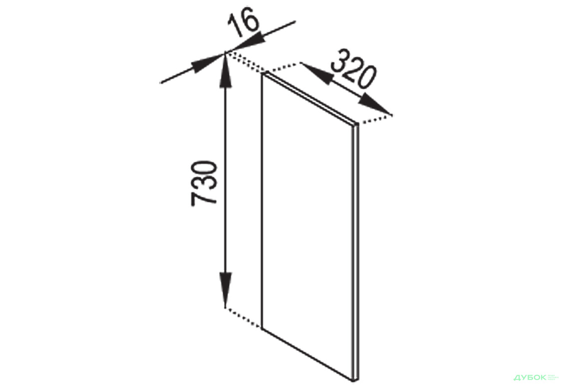 В панель (h-720) ДСП Домініка Світ Меблів - Зображення 1 Зображення 1 - В панель (h-720) ДСП Домініка Світ Меблів