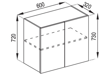 В 60 (фасад ДСП) Доминика Svit Mebliv