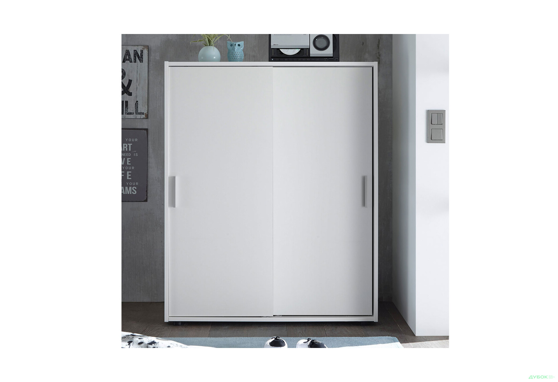 Изображение 2 - Комод MiroMark Кейс 2-дверный со штангой для вешалок 102 см Белый