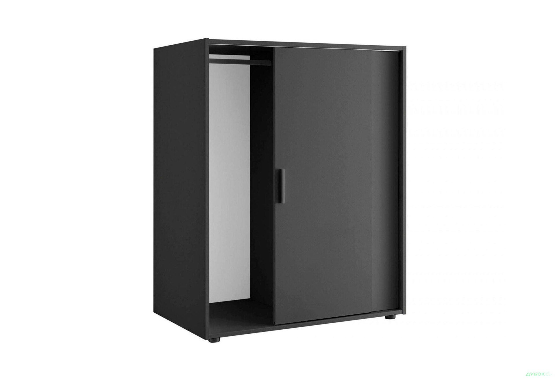 Комод MiroMark Кейс 2-дверний зі штангою для вішаків 102 см Графіт - Зображення 3 Зображення 3 - Комод MiroMark Кейс 2-дверний зі штангою для вішаків 102 см Графіт