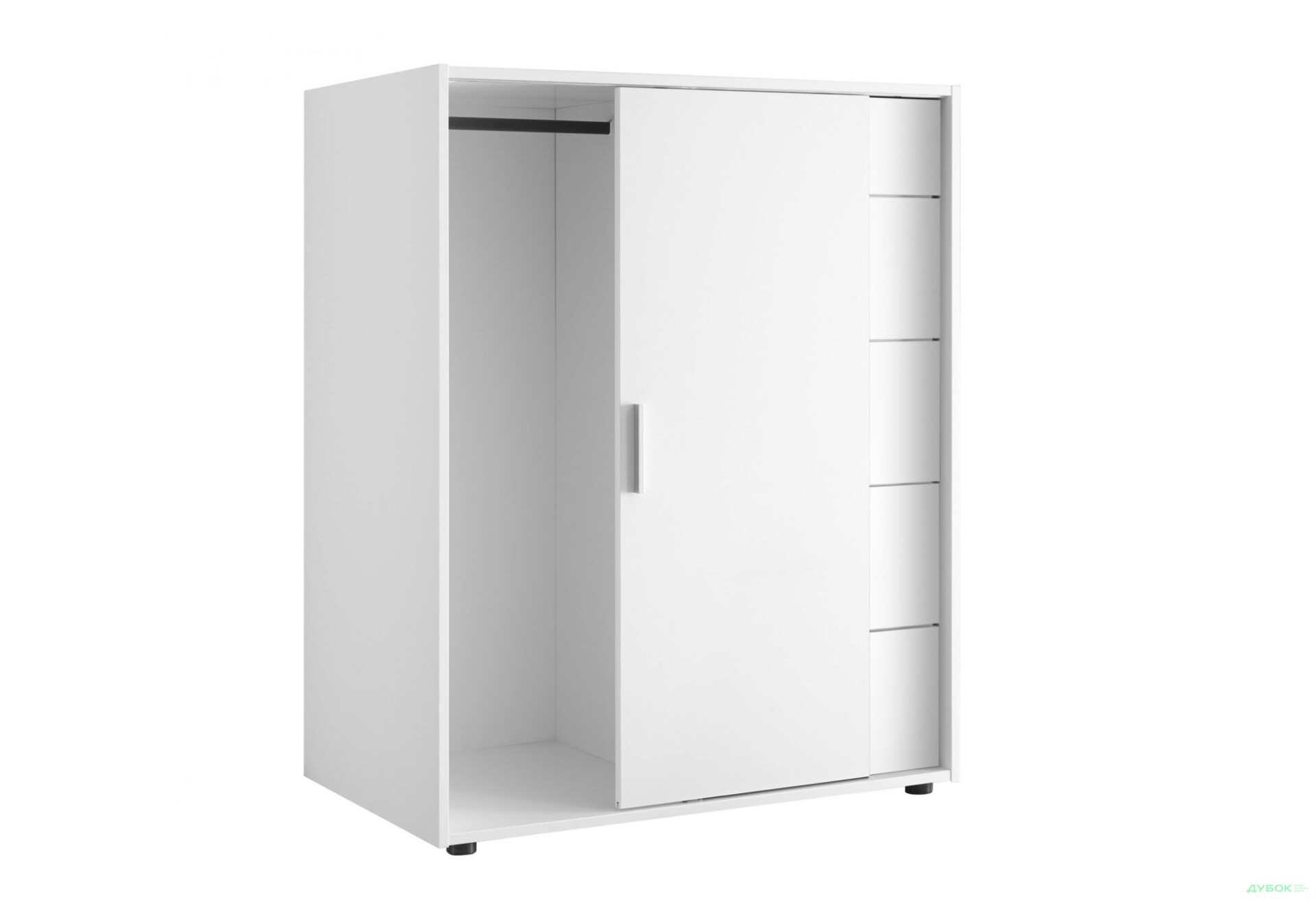 Комод MiroMark Кейс 1-дверний з 5 шухлядами 102 см Білий - Зображення 4 Зображення 4 - Комод MiroMark Кейс 1-дверний з 5 шухлядами 102 см Білий