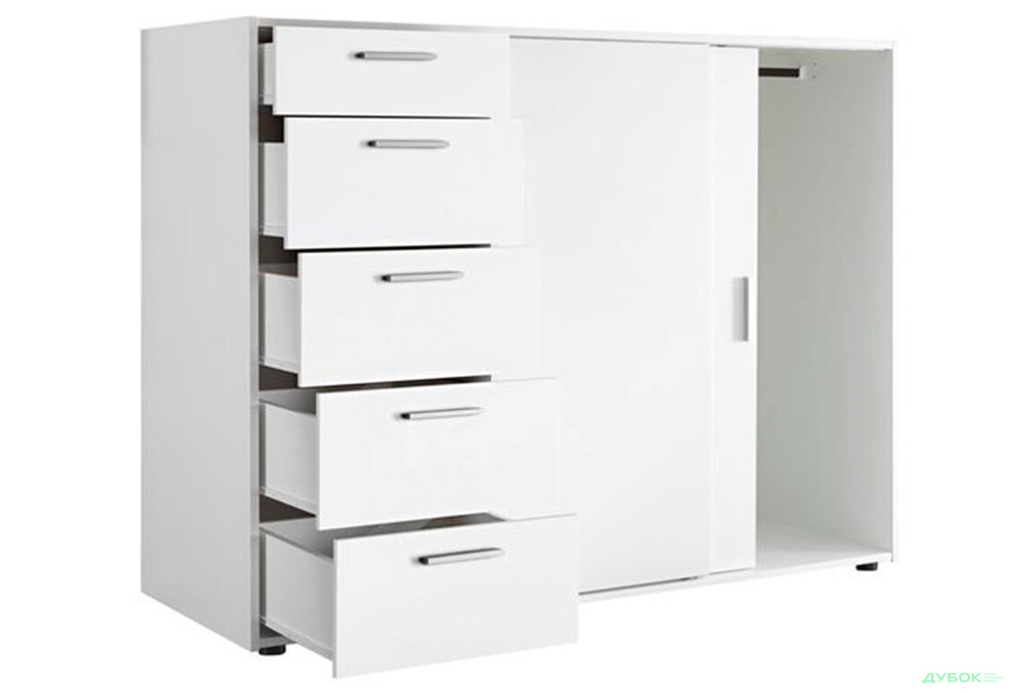 Изображение 3 - Комод MiroMark Кейс 2-дверный с 5 ящиками 152 см Белый