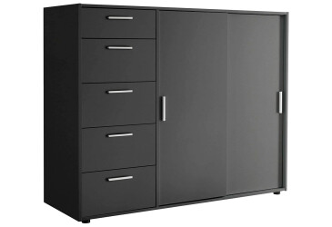 Комод Кейс 2дв 5шх (Графіт) MiroMark