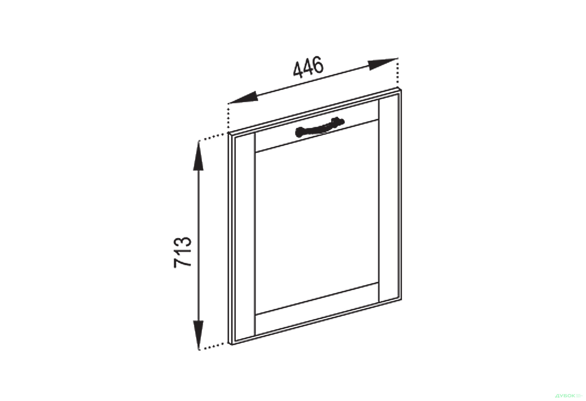 Зображення 1 - Фасад під посудомийку Ф 45 ПМ Домініка Світ Меблів