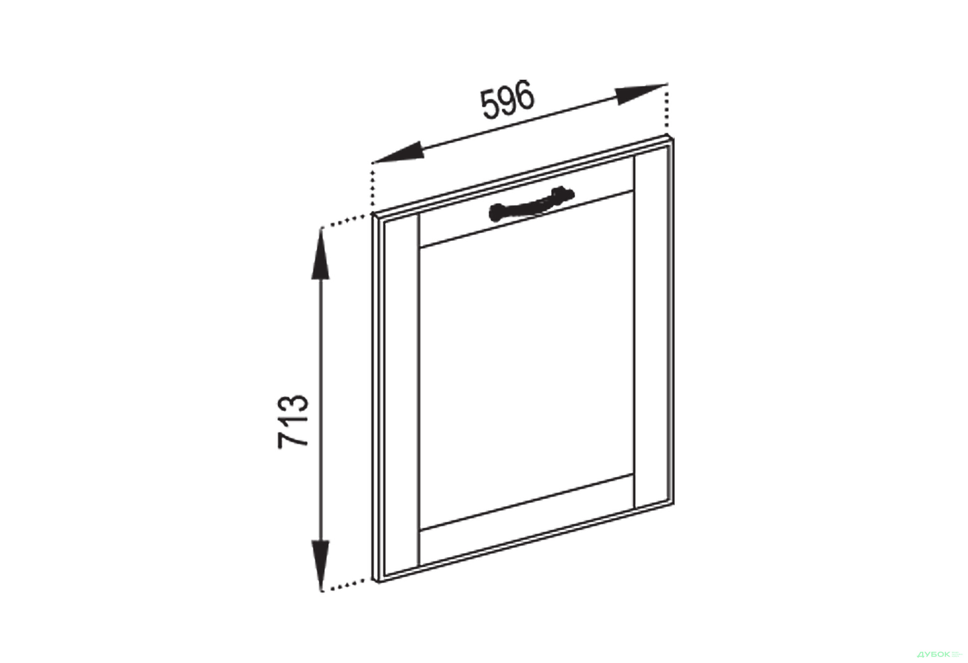 Изображение 1 - Фасад под посудомойку Ф 60 ПМ Доминика Svit Mebliv