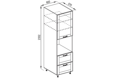 П 60 ДШ (h-920) LUX Доминика Svit Mebliv