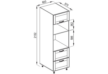 П 60 ДШ п/мікрохв. LUX Домініка Світ Меблів