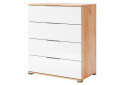 Комод MiroMark Асті з 4 шухлядами 80 см Дуб крафт/Білий - Зображення 1 Зображення 1 - Комод MiroMark Асті з 4 шухлядами 80 см Дуб крафт/Білий