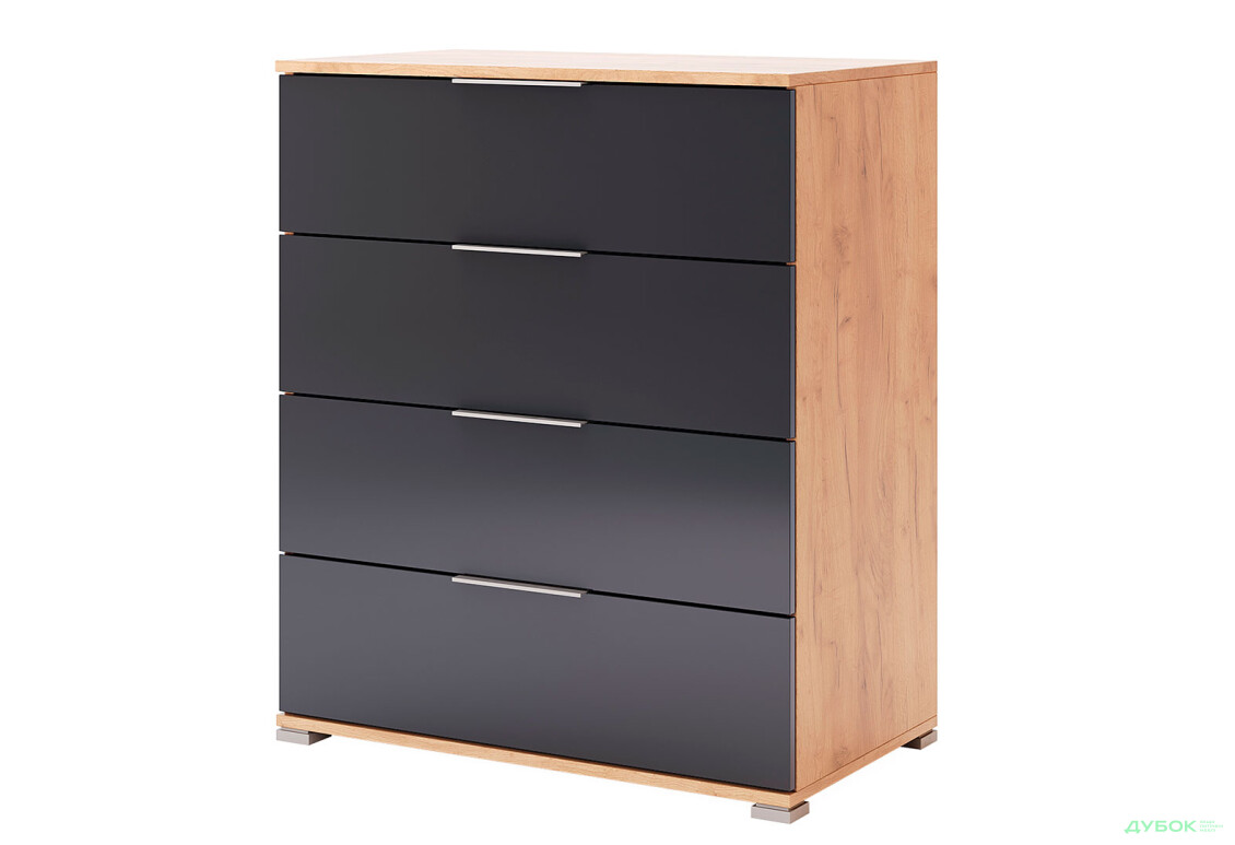 Комод MiroMark Луна Джуніор з 4 шухлядами 80 см Лава/Дуб крафт - Зображення 1 Зображення 1 - Комод MiroMark Луна Джуніор з 4 шухлядами 80 см Лава/Дуб крафт