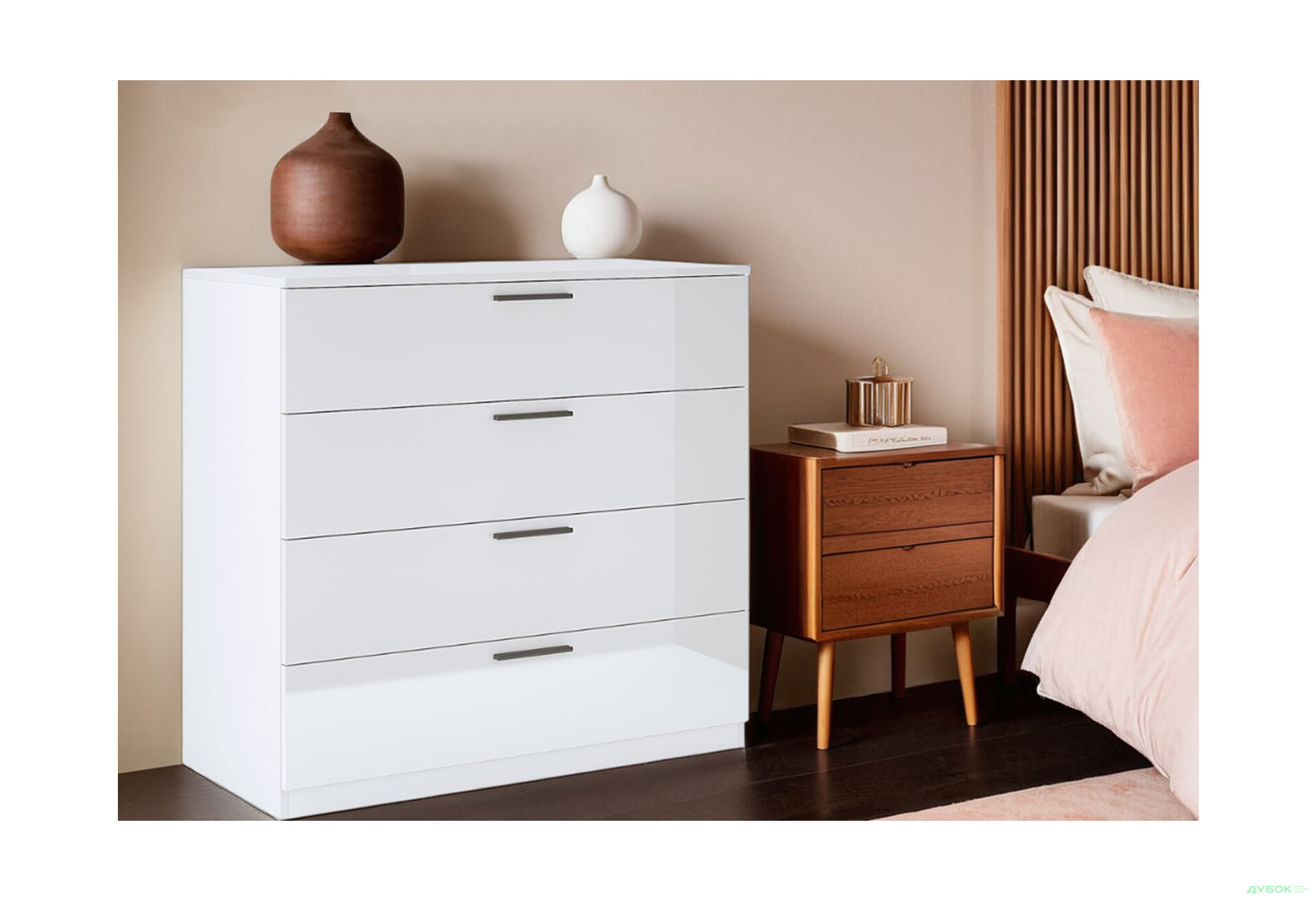 Изображение 2 - Комод MiroMark Хеппи с 4 ящиками 100 см Белый