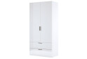 Шафа MiroMark Хеппі 2-дверна з 2 шухлядами 100 см Біла - Зображення 1 Зображення 1 - Шафа MiroMark Хеппі 2-дверна з 2 шухлядами 100 см Біла