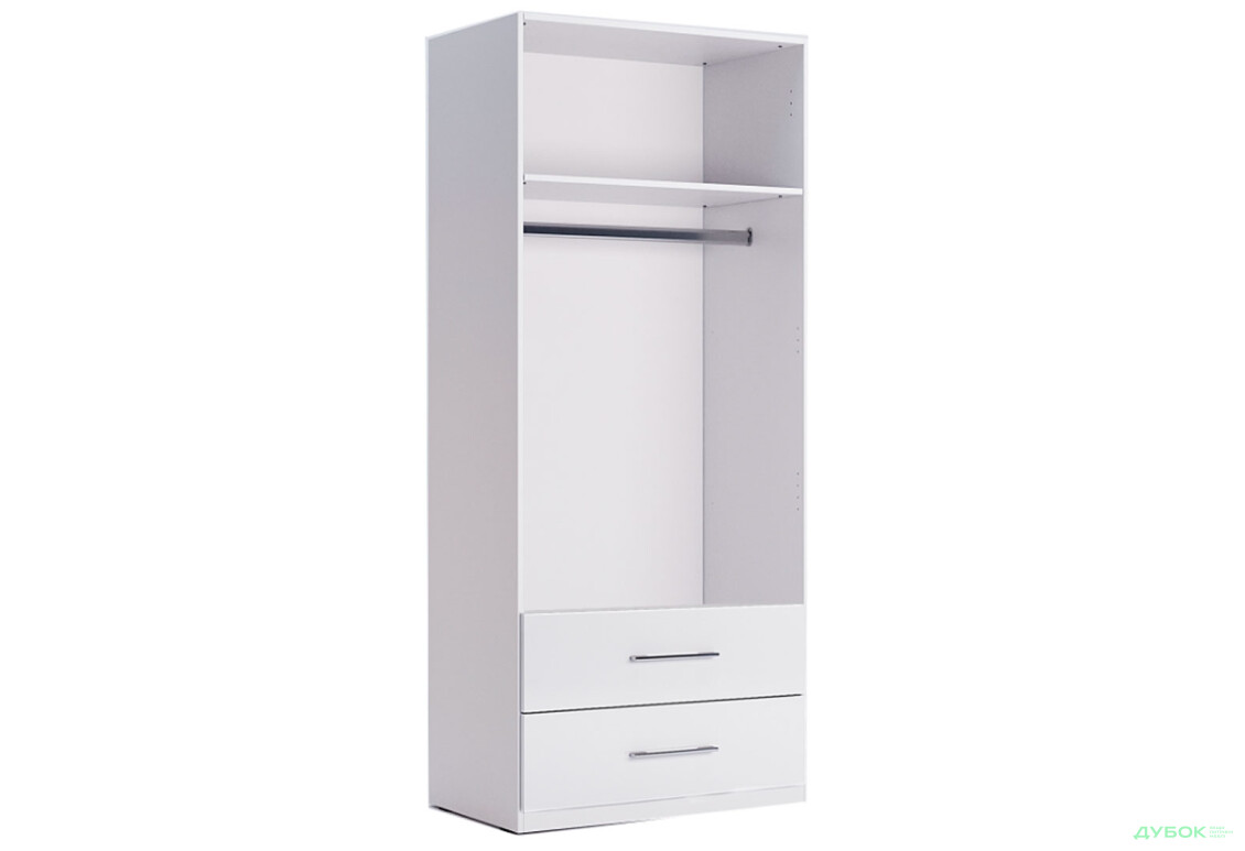 Шафа MiroMark Хеппі 2-дверна з 2 шухлядами 100 см Біла - Зображення 4 Зображення 4 - Шафа MiroMark Хеппі 2-дверна з 2 шухлядами 100 см Біла