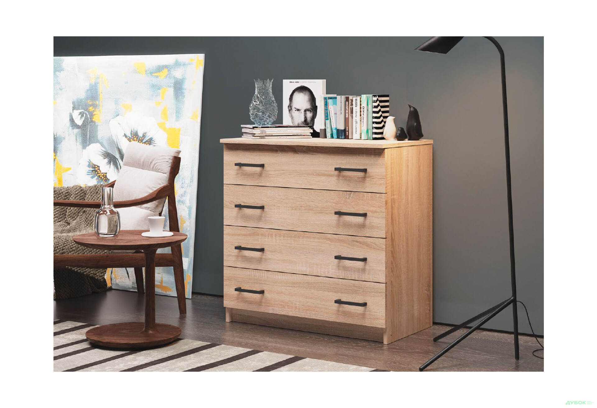 Зображення 2 - Комод MebelStar з 4 шухлядами 80 см