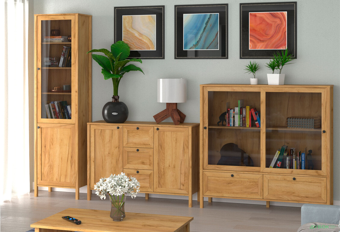 Комплект стінка з вітринами VMV holding Klark / Кларк 308 см Дуб крафт золотий - Зображення 1 Зображення 1 - Комплект стінка з вітринами VMV holding Klark / Кларк 308 см Дуб крафт золотий