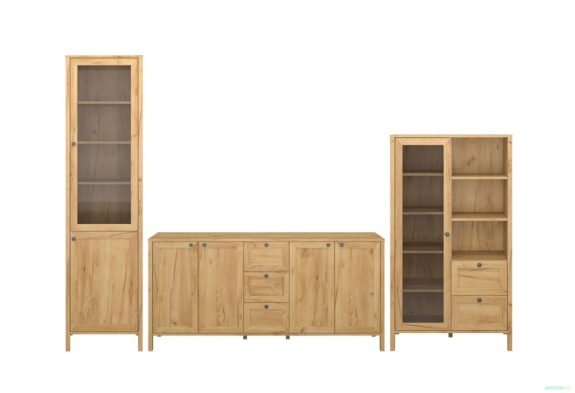 Комплект у вітальню VMV holding Klark / Кларк 323 см Дуб крафт золотий - Зображення 1 Зображення 1 - Комплект у вітальню VMV holding Klark / Кларк 323 см Дуб крафт золотий