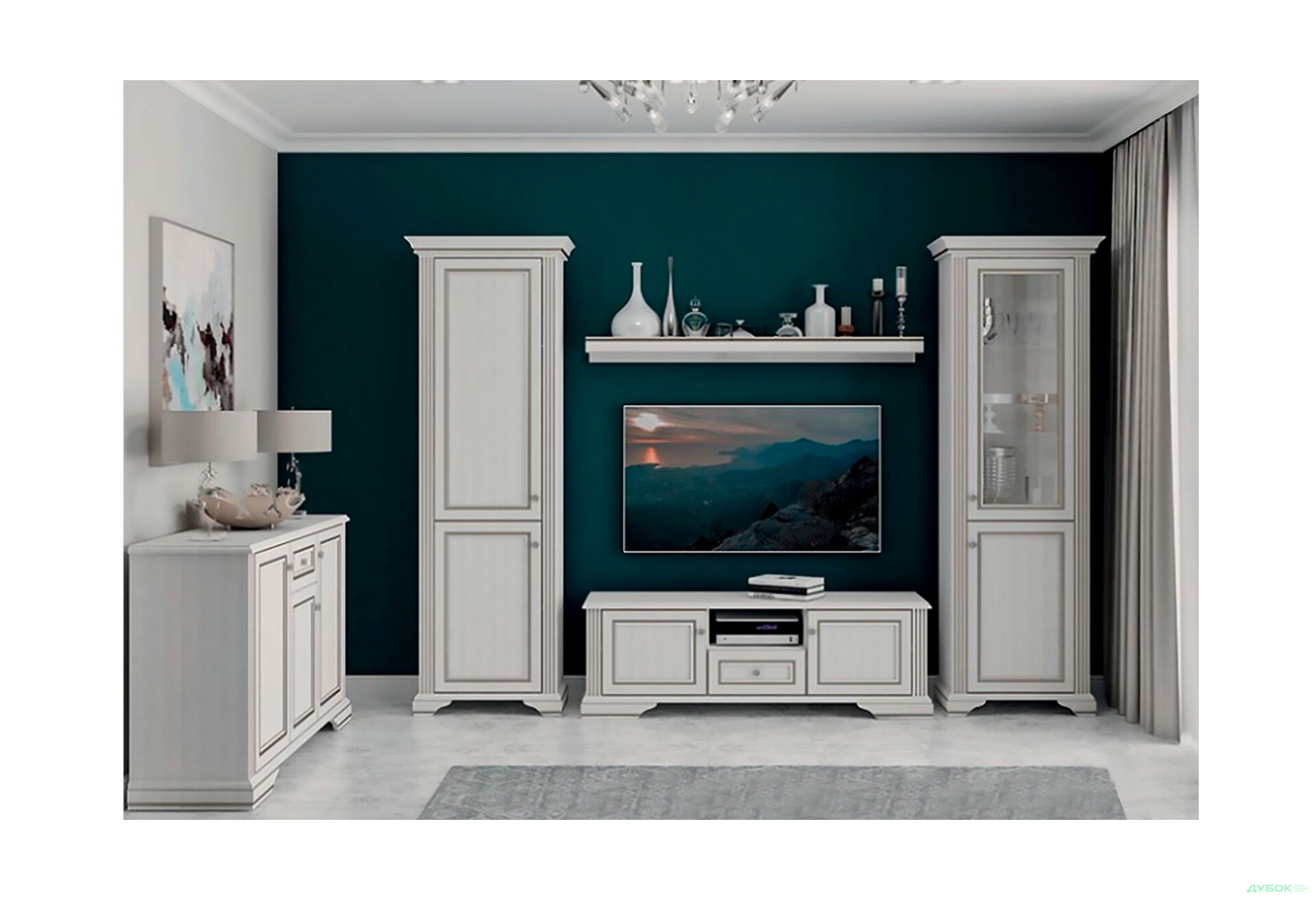 Комплект у вітальню Гербор Вайт сосна срібна - Зображення 1 Зображення 1 - Комплект у вітальню Гербор Вайт сосна срібна