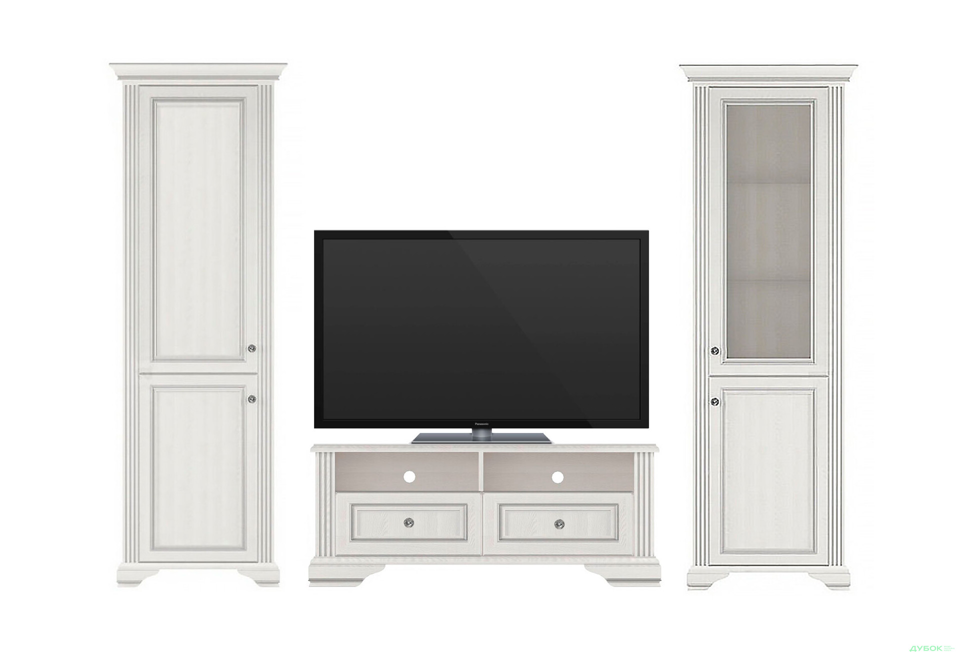 Комплект стінка з пеналами Гербор Вайт 273 см сосна срібна - Зображення 1 Зображення 1 - Комплект стінка з пеналами Гербор Вайт 273 см сосна срібна