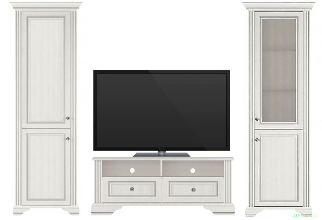 Комплект стінка з пеналами Гербор Вайт 273 см сосна срібна - Зображення 1 Зображення 1 - Комплект стінка з пеналами Гербор Вайт 273 см сосна срібна