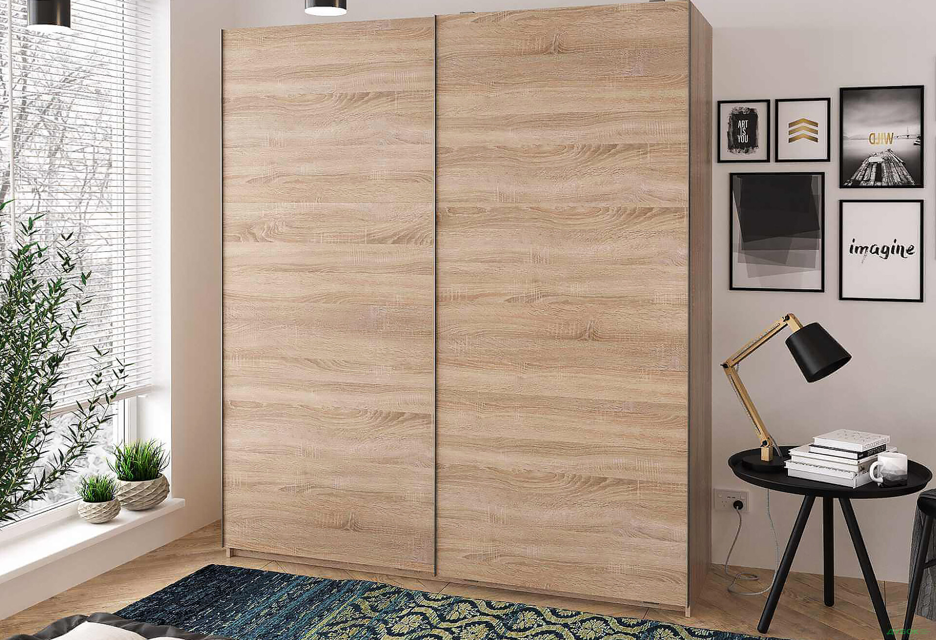 Шафа-купе MebelStar Ланза 2-дверна 150x213x60 см - Зображення 5 Зображення 5 - Шафа-купе MebelStar Ланза 2-дверна 150x213x60 см