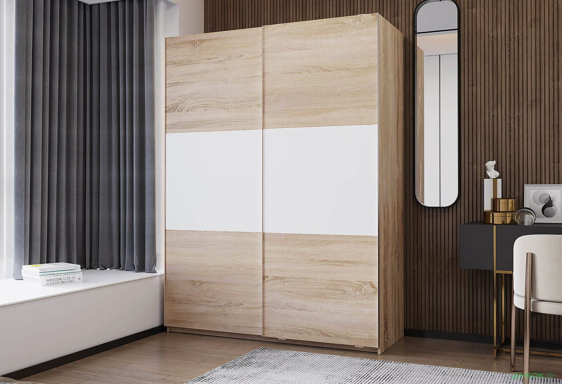 Зображення 2 - Шафа-купе MebelStar Ланза 2дверна 200x213x60 см