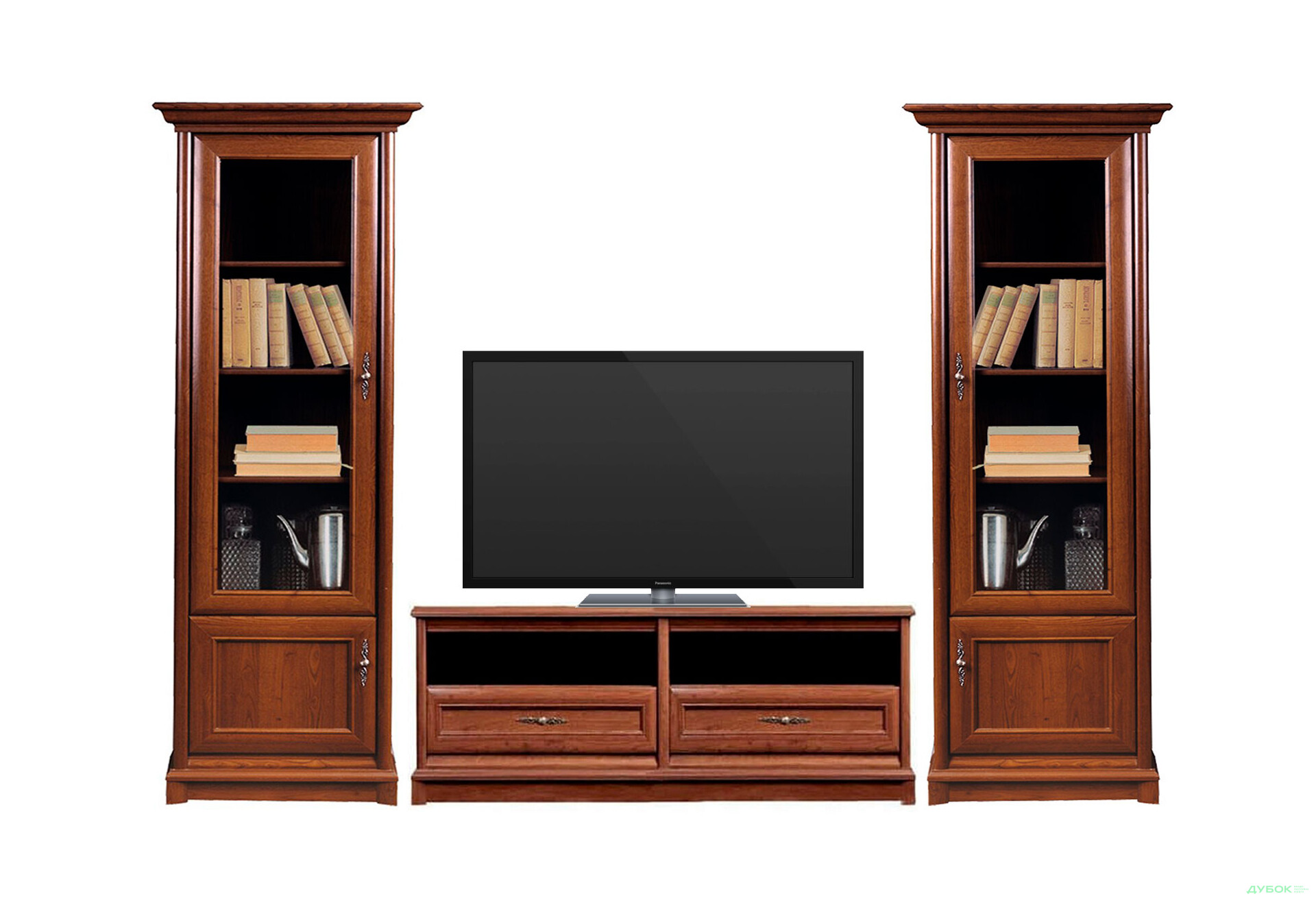 Комплект стінка з вітринами Гербор Соната 272 см Каштан - Зображення 1 Зображення 1 - Комплект стінка з вітринами Гербор Соната 272 см Каштан