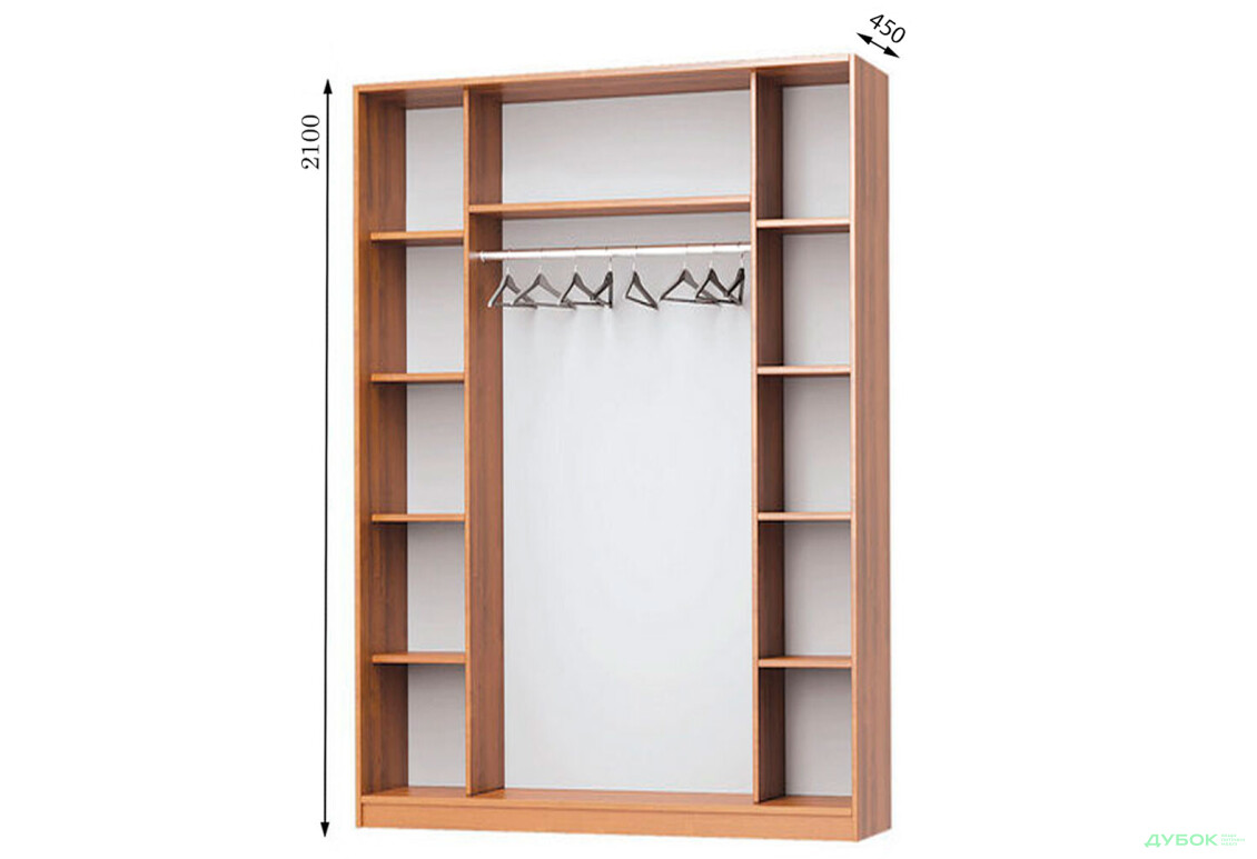 Корпус Комбі 1500х450 Шафа-купе 2D 1500 MebelStar