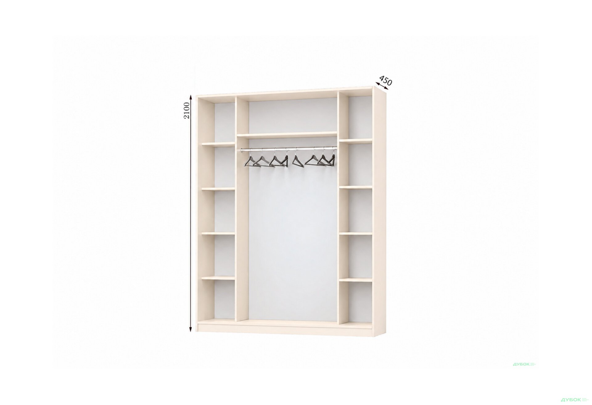 Изображение 1 - Корпус Комби 1700х450 Шкаф-купе 2D 1700