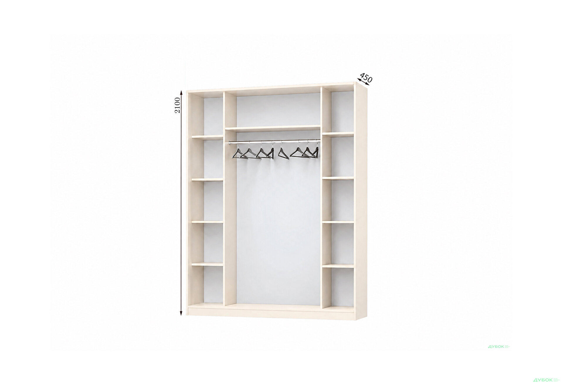 Изображение 1 - Корпус Комби 1800х450 Шкаф-купе 3D 1800
