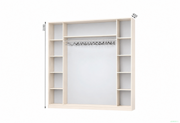 Корпус Комбі 2300х450 Шафа-купе 3D 2300
