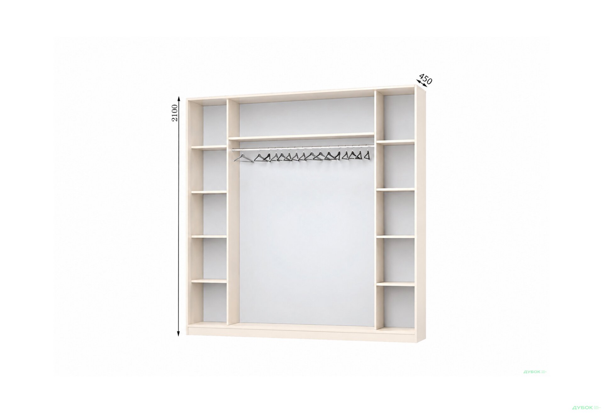 Зображення 1 - Корпус Комбі 2300х450 Шафа-купе 3D 2300