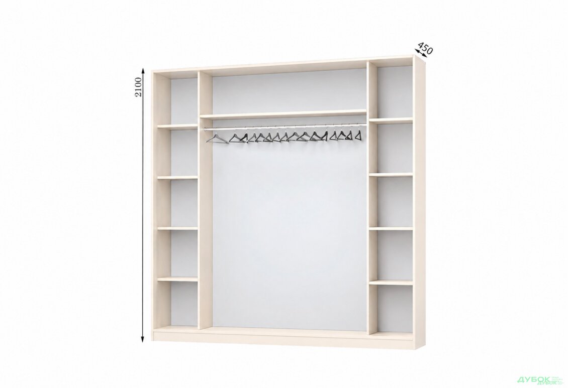 Корпус Комбі 2300х450 Шафа-купе 3D 2300