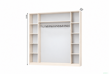 Корпус Комбі 2500х450 Шафа-купе 3D 2500