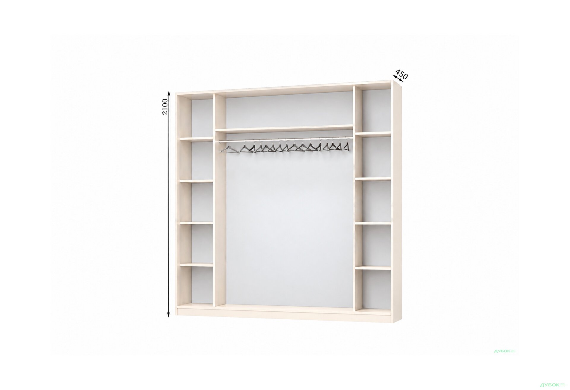 Зображення 1 - Корпус Комбі 2500х450 Шафа-купе 3D 2500