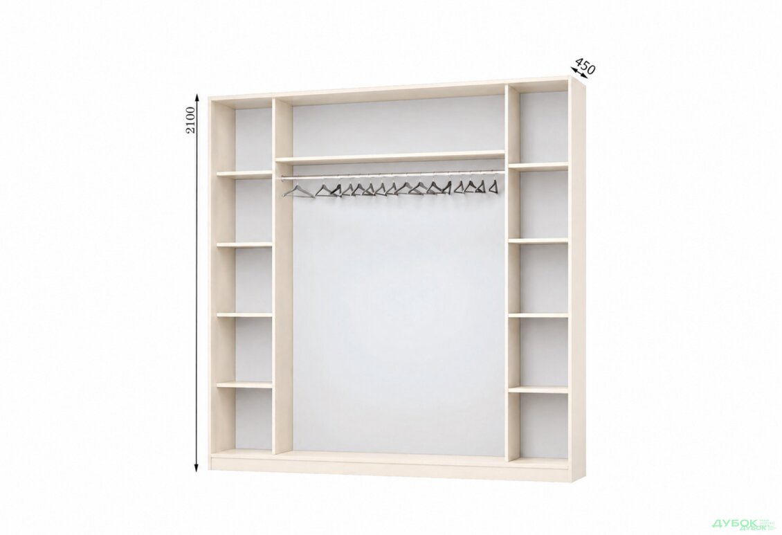 Корпус Комби 2400х450 Шкаф-купе 4D 2400