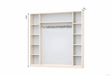 Корпус Комби 2400х600 Шкаф-купе 4D 2400