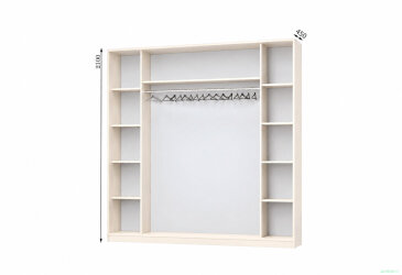 Корпус Комбі 2600х450 Шафа-купе 4D 2600