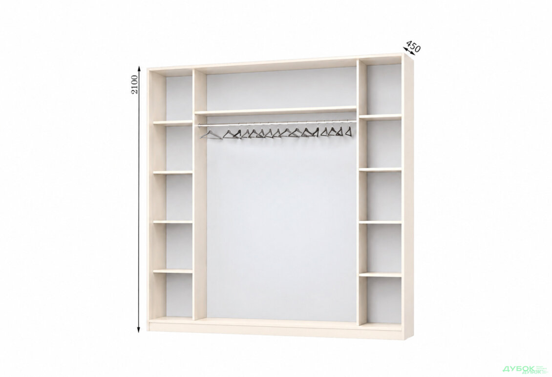 Корпус Комби 2600х450 Шкаф-купе 4D 2600