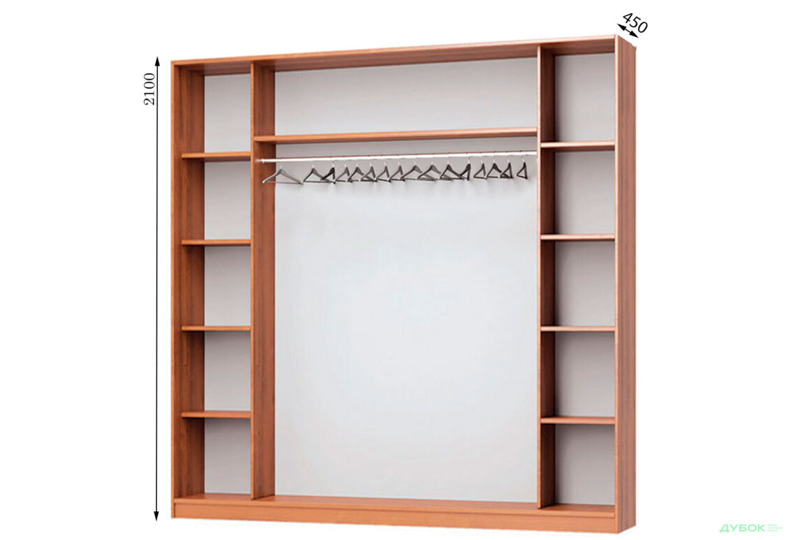 Корпус Комбі 2600х450 Шафа-купе 4D 2600 MebelStar