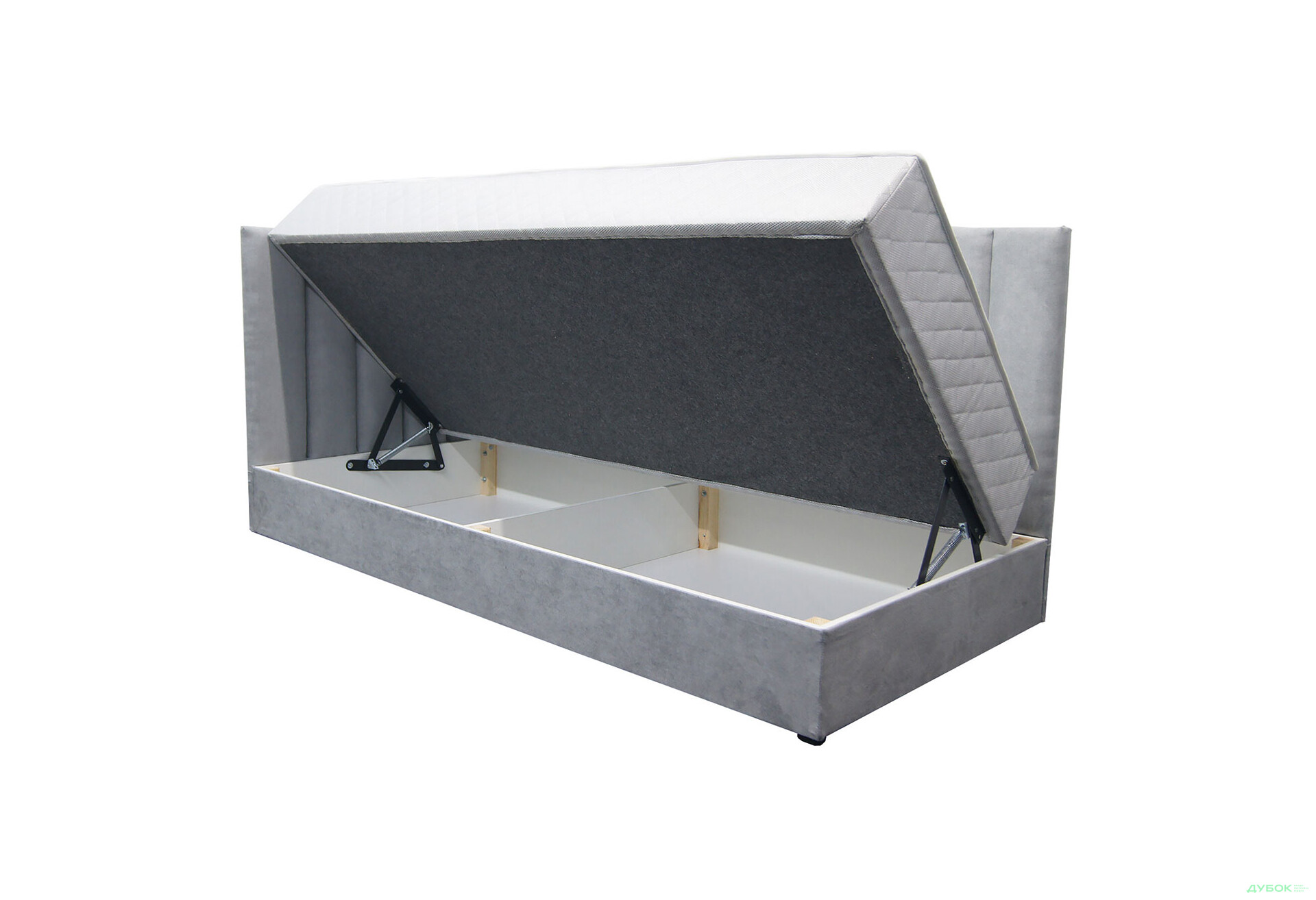 Кровать-подиум Вика Пэрлына 90х200 см подъемная с матрасом, темно-серая (Malcolm 53) - Изображение 5 Изображение 5 - Кровать-подиум Вика Пэрлына 90х200 см подъемная с матрасом, темно-серая (Malcolm 53)