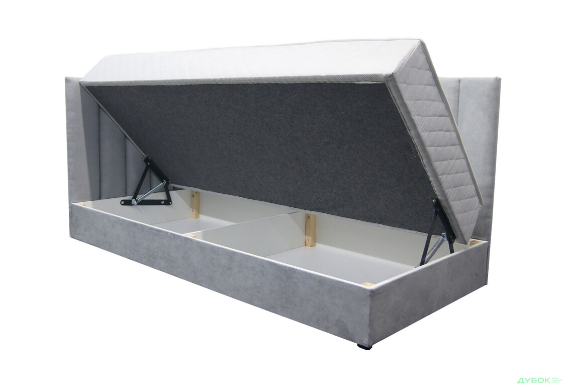 Кровать-подиум Вика Пэрлына 90х200 см подъемная с матрасом, темно-серая (Malcolm 53) - Изображение 5 Изображение 5 - Кровать-подиум Вика Пэрлына 90х200 см подъемная с матрасом, темно-серая (Malcolm 53)