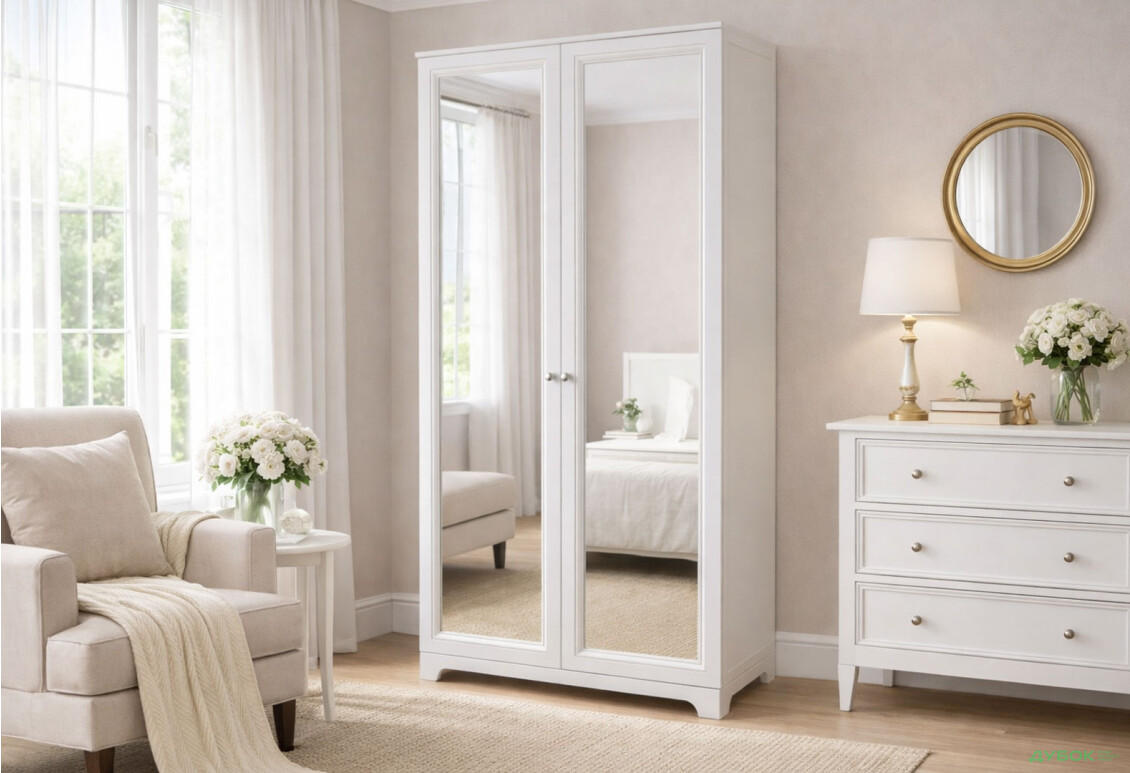 Зображення 2 - Шафа VIP-master Мадрид 2-дверна V.1 з дзеркалом 102 см