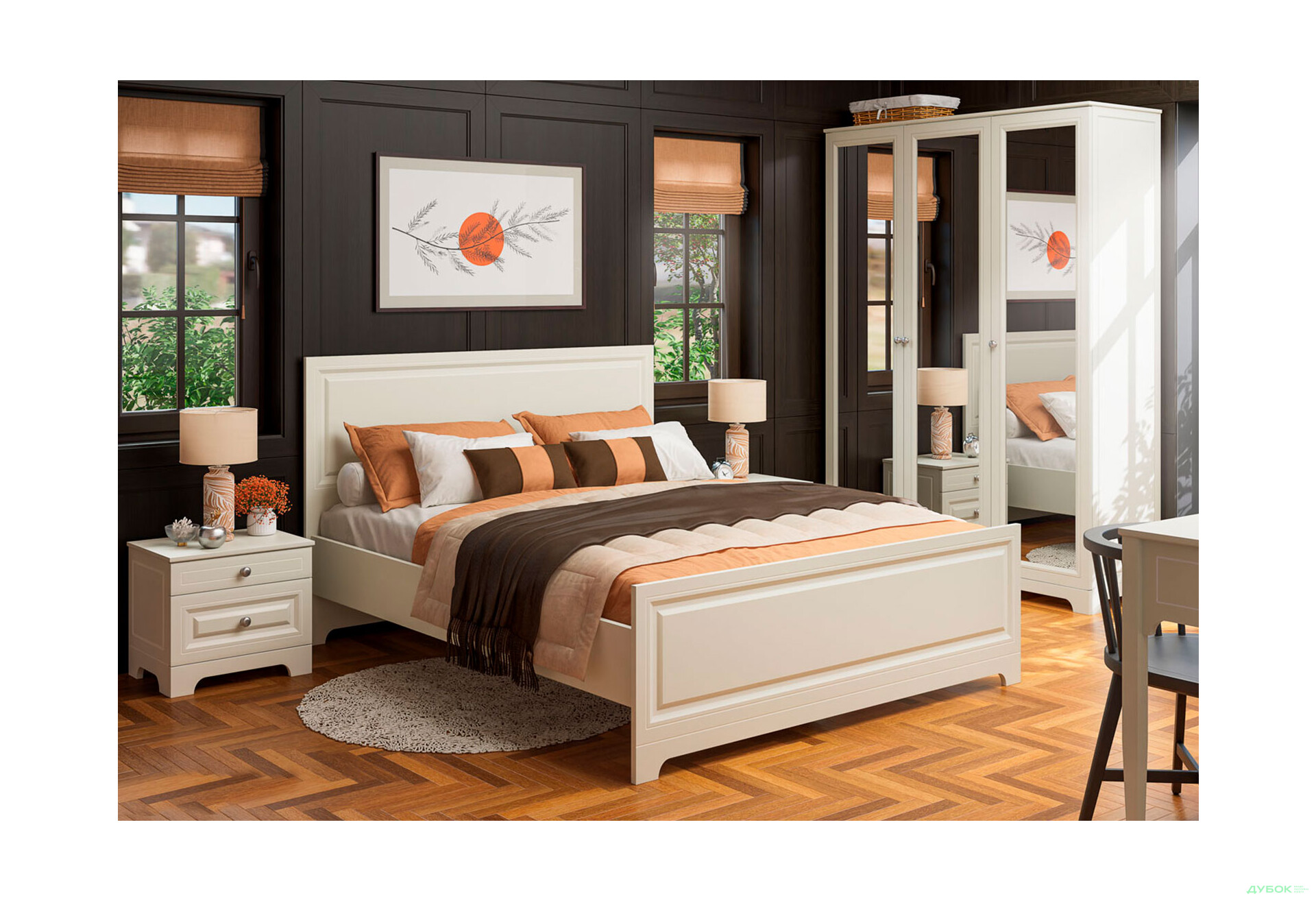 Шафа VIP-master Мадрид 3-дверна V.1 з дзеркалом 152 см - Зображення 2 Зображення 2 - Шафа VIP-master Мадрид 3-дверна V.1 з дзеркалом 152 см