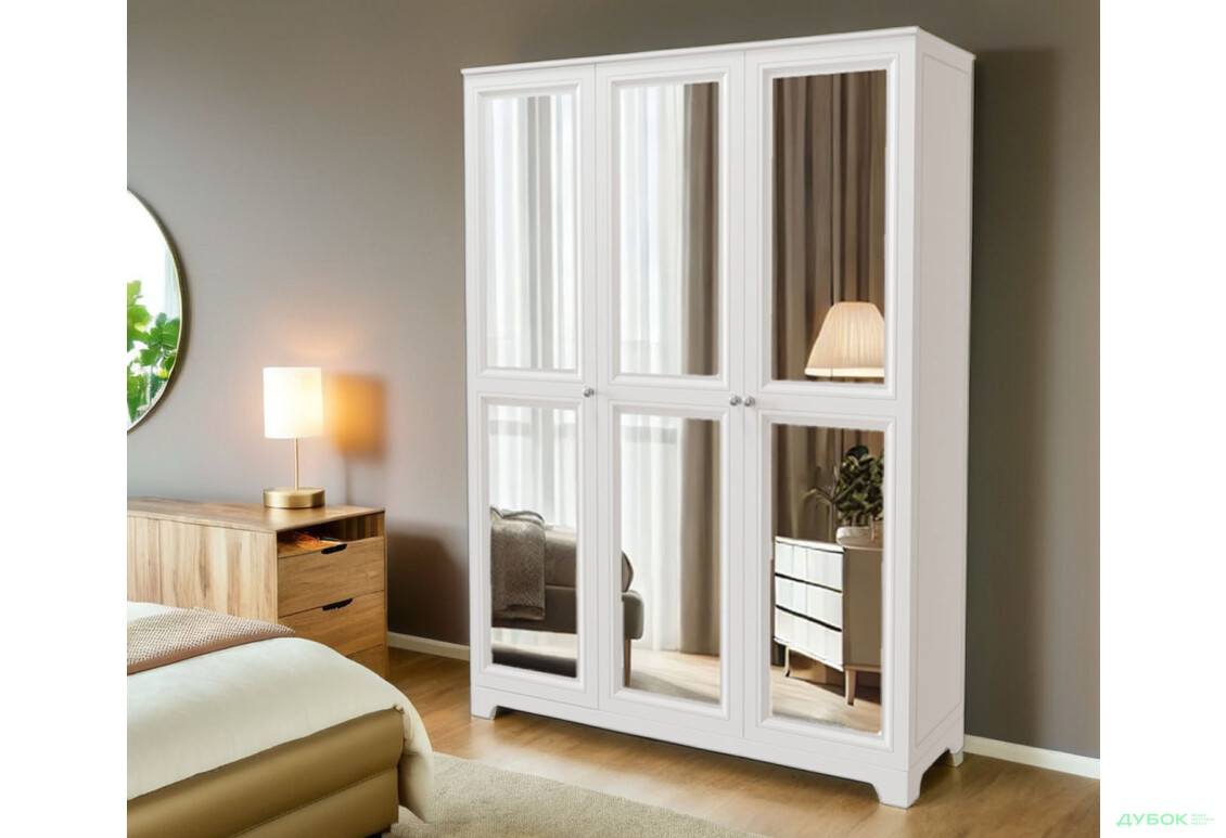 Шафа VIP-master Мадрид 3-дверна V.2 з дзеркалом 152 см - Зображення 2 Зображення 2 - Шафа VIP-master Мадрид 3-дверна V.2 з дзеркалом 152 см