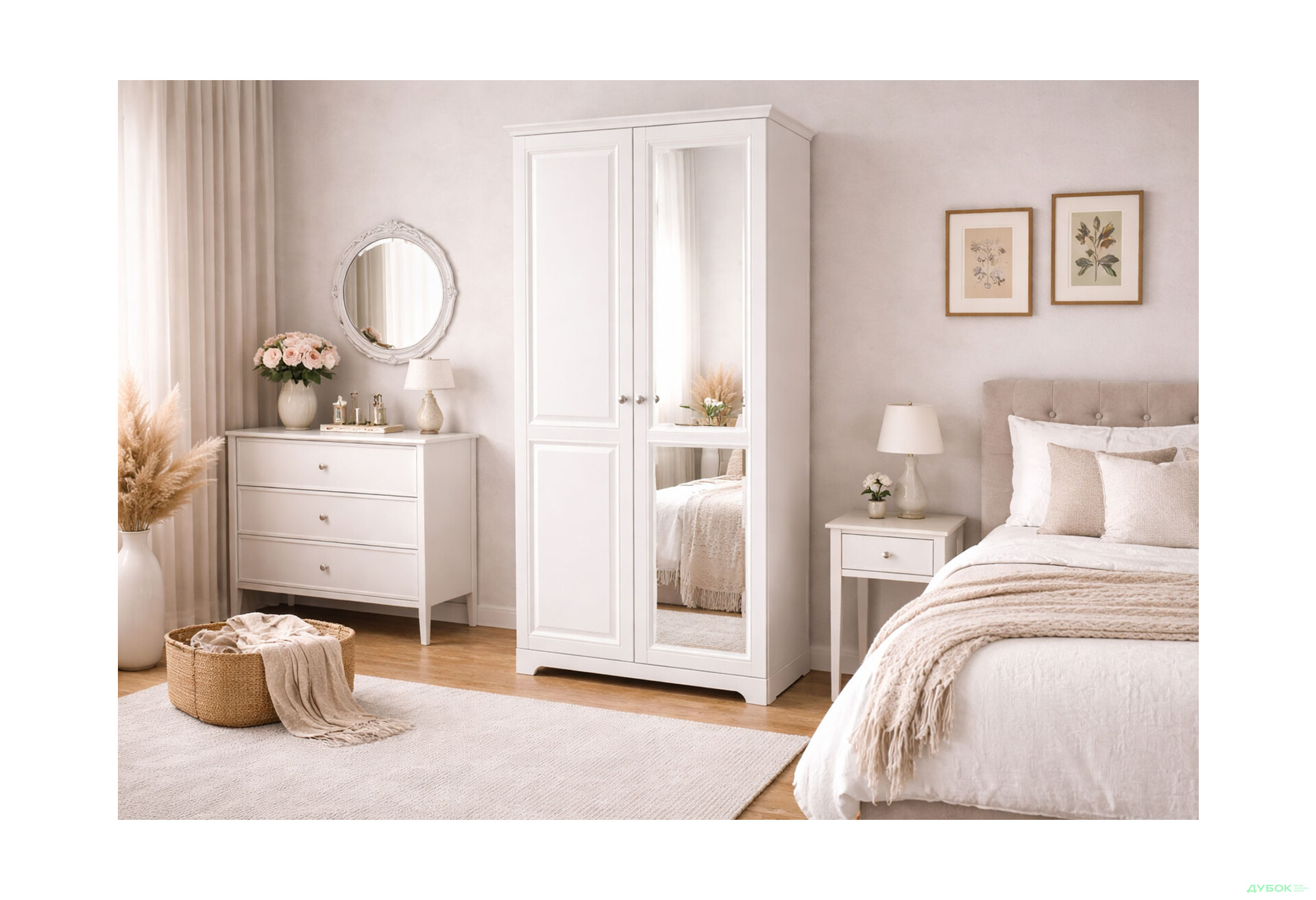 Изображение 2 - Шкаф Вип-Мастер Мадрид МДФ 2-дверный V.2 с зеркалом 102 см