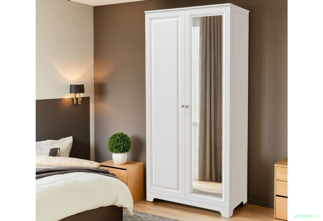 Шкаф Вип-Мастер Мадрид МДФ 2-дверный V.1 с зеркалом 102 см - Изображение 2 Изображение 2 - Шкаф Вип-Мастер Мадрид МДФ 2-дверный V.1 с зеркалом 102 см