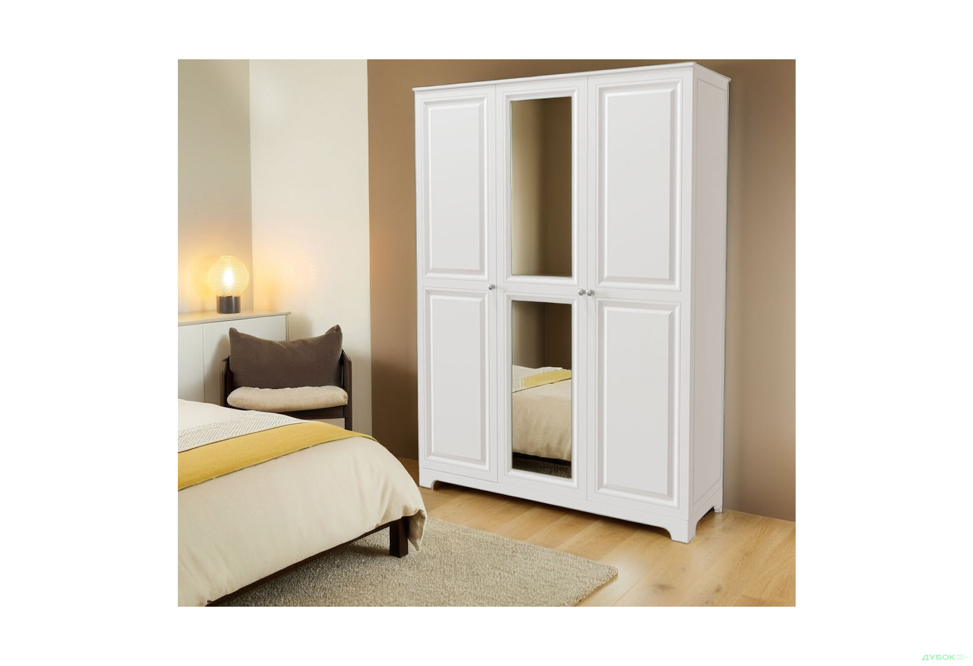 Шафа VIP-master Мадрид МДФ 3-дверна V.2 з дзеркалом 152 см - Зображення 2 Зображення 2 - Шафа VIP-master Мадрид МДФ 3-дверна V.2 з дзеркалом 152 см