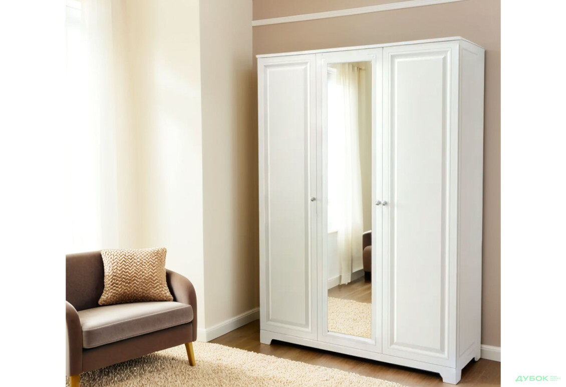 Зображення 2 - Шафа VIP-master Мадрид МДФ 3-дверна V.1 з дзеркалом 152 см