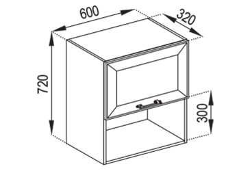 В 60 Б п/мікрохв. (фасад МДФ)