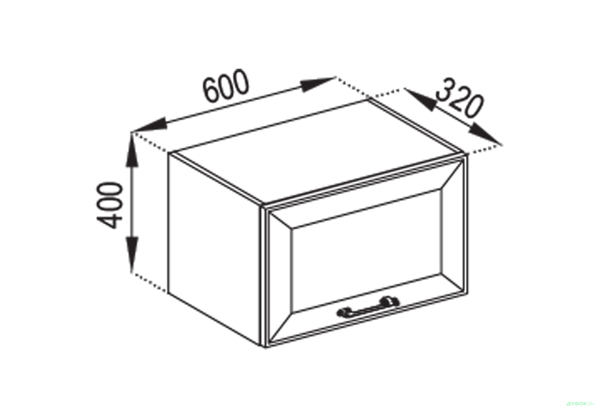 Зображення 1 - В 60 ОКАП (фасад МДФ) Марго Світ Меблів